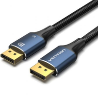 cable displayport vention hcelf 8k 3m azul algodon trenzado hdr g-sync freesync