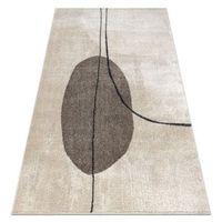 alfombra fusion 0808 crema  beige - geometrica moderna abstracta 80x150 cm