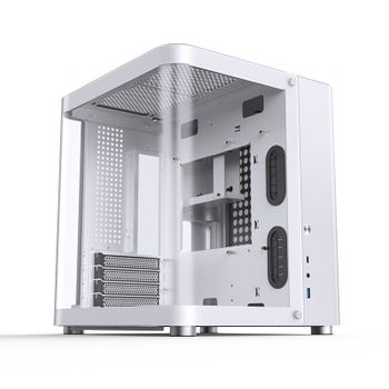 Caja PC Jonsbo TK-1 2.0 Blanca Mini Tower Acero Vidrio Templado ITX Micro ATX