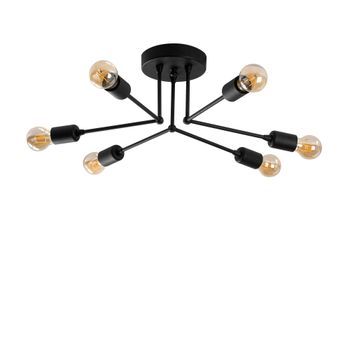 Lámpara De Techo Sparrow-1231 Negro Metal 60x60x16 Cm