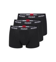 hugo para hombre 50469786 pack 3 boxers elasticos logo cintura negro s homewear algodon