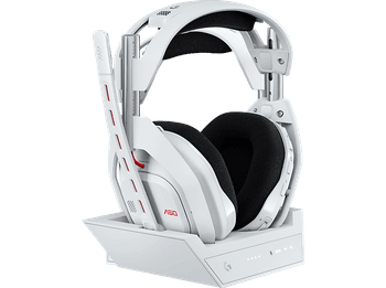 Auriculares gaming - Logitech G ASTRO A50 Gen 5 + Estación base PlaySync Audio, Inalámbrico, Micrófono 48kHz, PC-PS-Nintendo-Xbox, Lightspeed, Blanco
