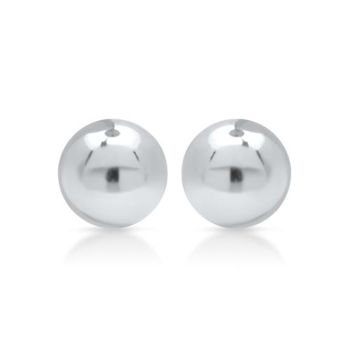 Pendientes de acero inoxidable en forma de bola pulida