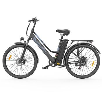 Bicicleta Eléctrica Urbana Zazawork C26 Pro, 36 V 20 Ah, Horquilla De Suspensión, Gris