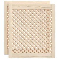 puertas de armario entramado 2 uds madera pino 595x69 cm vidaxl