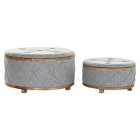 descalzadora set 2 poliester madera 80x80x43