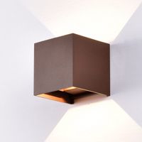 aplique de exterior led davos dim 2700k 2x6w