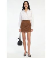 rotate para mujer 115592249 mini falda de piel marron 34 casual