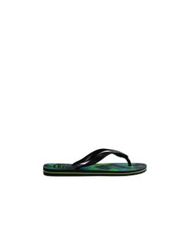 Chanclas Havaianas Brasil Fresh Hombre Black/Black/Leaf Verde