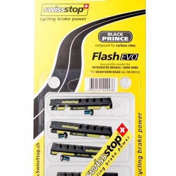 Zapatas SwissStop Flash EVO Carbon - Black Prince