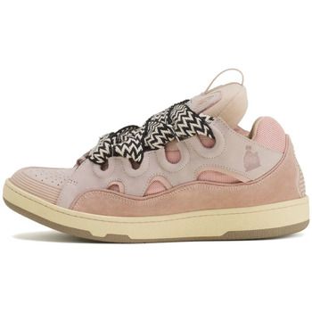 Lanvin Deportivas Moda Curb Leather Sneakers Pale Pink para mujer
