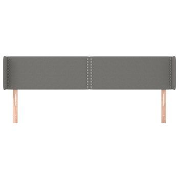 Cabecero Cama Mueble De Dormitorio De Tela Oscuro 183 X 16 X 78/88 Cm Gris M02_0007637