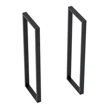 Set De 2 Patas Para Mesa Alta Kauniainen Acero 87x27cm - Negro [en.casa]