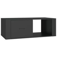 mesa de centro con cajon diseno moderno 100 x 505 x 35 cm madera de ingenieria negra dec039536