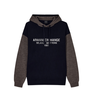 A|X Armani Exchange para hombre. XM003393AF11965MB651 Sudadera Finn marino (XL), Casual, Lana