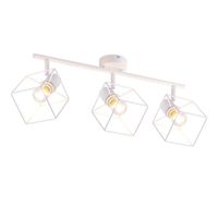reinholt - foco de techo de metal color blanco 48 cm 3 luces e14