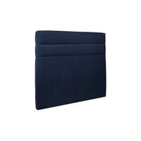 cabecero 150 cm lines - tela terciopelo azul oceano