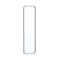 espejo rectangular en acero decorativo de pared negro