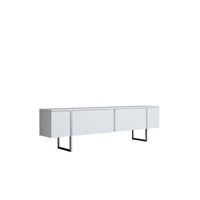 soporte de tv de madera luxe - 180 x 30 x 50 cm - blancoplata