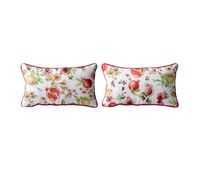 set de 2 fundas de cojin decorativo 100 algodonmingrana 30x50 cm rojo