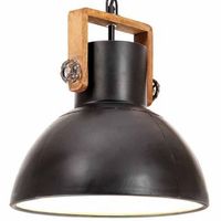 lampara colgante industrial redonda 25 w negra 30 cm e27 vidaxl