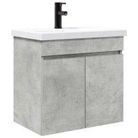 modulo de bano con griferia gris hormigon 61 x 40 x 745 cm vidaxl