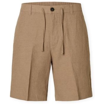 Selected Short Noos Regular-Leroy Linen Shorts - Caribou para hombre