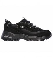 skechers para mujer 11930 zapatillas de piel dlites-biggest fan negro 37 3 a 5cm cordones casual