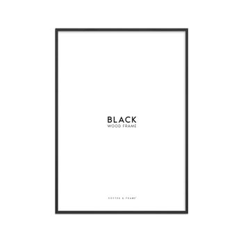Marco de madera negro con acrílico - 70 x 100 cm
