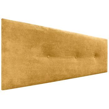 Dhome Cabecero De Pana Liso Con Botones 145x50 Camas 120/135/140 - Mostaza