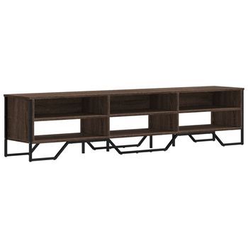 Mueble De Tv | Mueble De Salón | Gabinete De Tv Madera De Ingeniería Roble Marrón 180x34x41 Cm