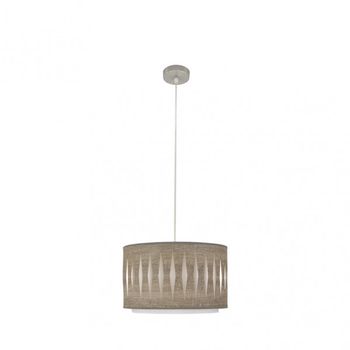 FABRILAMP Colgante 1 luz E27 modelo Alexandra Niquel/madera Gris