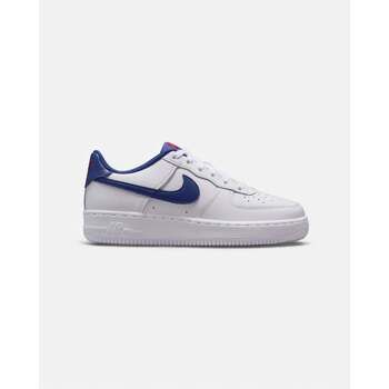 Nike Deportivas Moda Air Force 1 White Deep Royal Blue GS para mujer