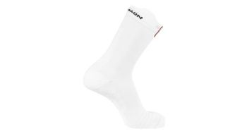 Salomon s lab glide crew socks blanco rojo