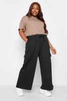 limited collection joggers anchos negros bolsillos cargo mujer curvy y tallas grandes limited collection