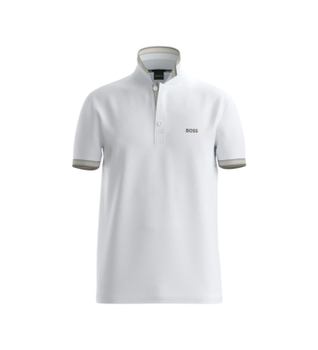 BOSS para hombre. 50469055 Polo Paddy blanco (S), Casual, Algodón, Manga corta