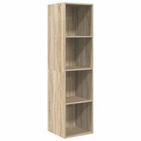 mueble tv pared contrachapada color roble sonoma 37x37x1425 cm