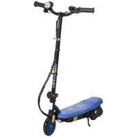 homcom patinete electrico para ninos de 7-14 anos plegable con faro led rueda y freno velocidad maxima de 12 kmh azul