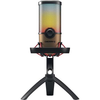 Cherry UM 9.0 PRO RGB Micrófono de Mesa para Streaming USB Negro