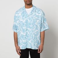 boss orange lapis printed woven shirt - m