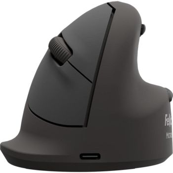 Ratón Fellowes 100143584 Bluetooth y USB-C 2400 DPI Negro Vertical Zurdo Recargable