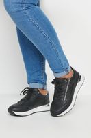 deportivas negras y plateadas con cremallera en ancho especial