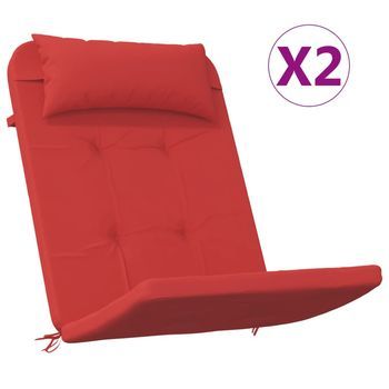 Cojines Para Silla Adirondack 2 Uds Tela Oxford Rojo Vidaxl