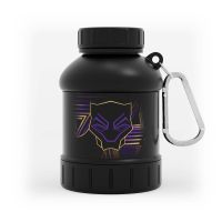 envase con llavero para proteina de myprotein - pantera negra - negro
