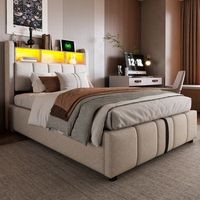 somieres   hidraulica tapizada 90 x 200 cmbeige