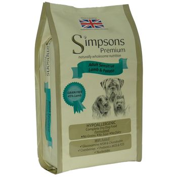 Simpsons Premium Sensitive Adult Dog - Lamb & Potato - 12kg
