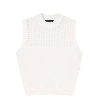 A|X Armani Exchange para mujer. XW001906AF21574U1003 Top De Punto Fino blanco (S), Casual, Algodón