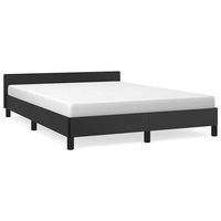 estructura de cama con cabecero sin colchon negro 140x200 cm vidaxl