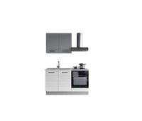cocina con electrodomesticos gilda 20 150cm izquierda gris claro y madera gris