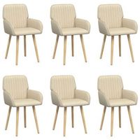 sillas de comedor 6 uds tela crema 565 x 50 x 875 cm vidaxl